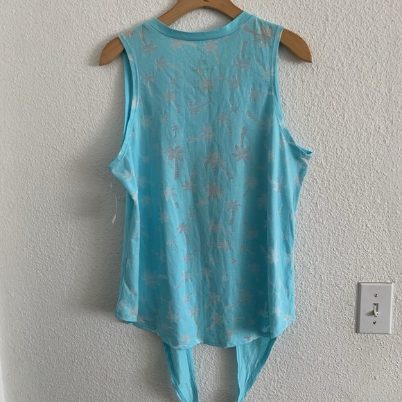 Disney Lilo and Stitch Tank Top, Sleeveless, Blue, Tie in Front. Sz XL Women's - Picture 3 of 7